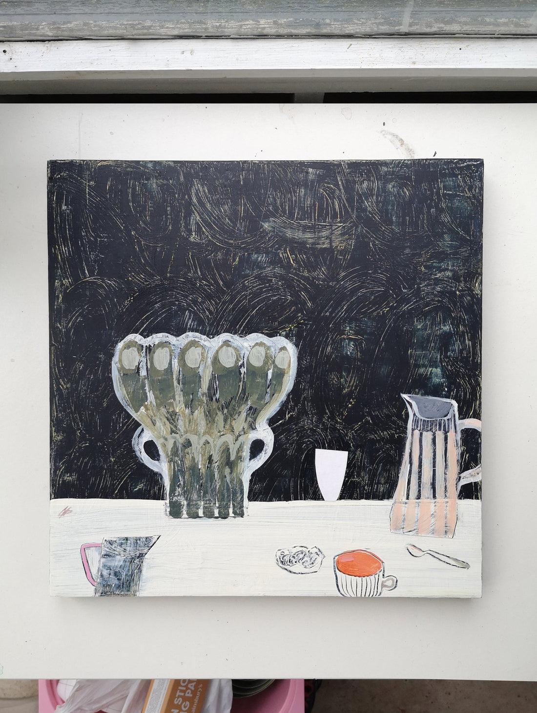 A new painting from the Self Paced Experimental Still Life course coming soon - Gabriella Buckingham