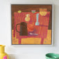 a fun still life painting by artist gabriella buckingham, framed and ready to hang